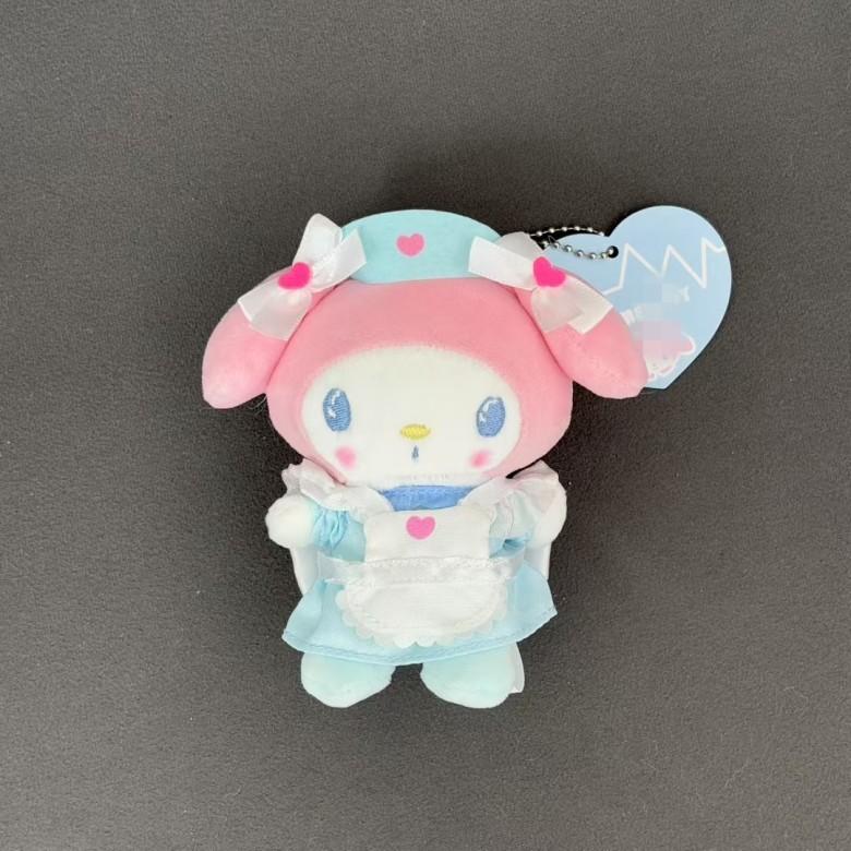 Kuromi Hello Kitty Melody Plush Pendant With Nurse Dress Design For Girls And Kids Collectible Decor