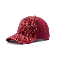 Neue Mode Damen Diamant-Inlay Kappe Frühling Sommer Hip Hop Kpop Tanz Baseballkappen Einfach Unifarben Party Straßenhut