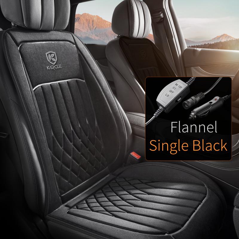 Flannel Heated Car Seat Cover 12V Expanded Area Heating Car Seat Prootector Universal Seat Pad Cushion Auto Interior Accessories