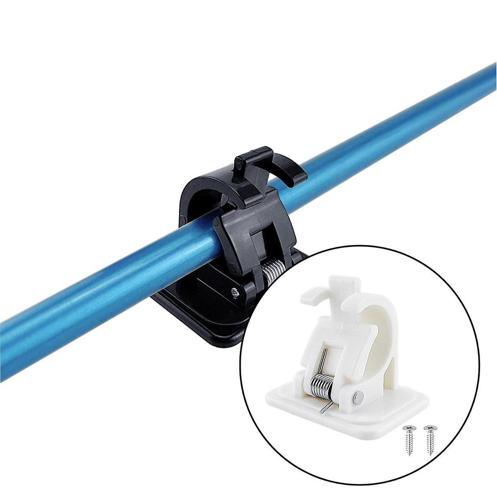 Fishing Pole Rod Holder Clips Bayonet Design Fishing Tackle Walls White