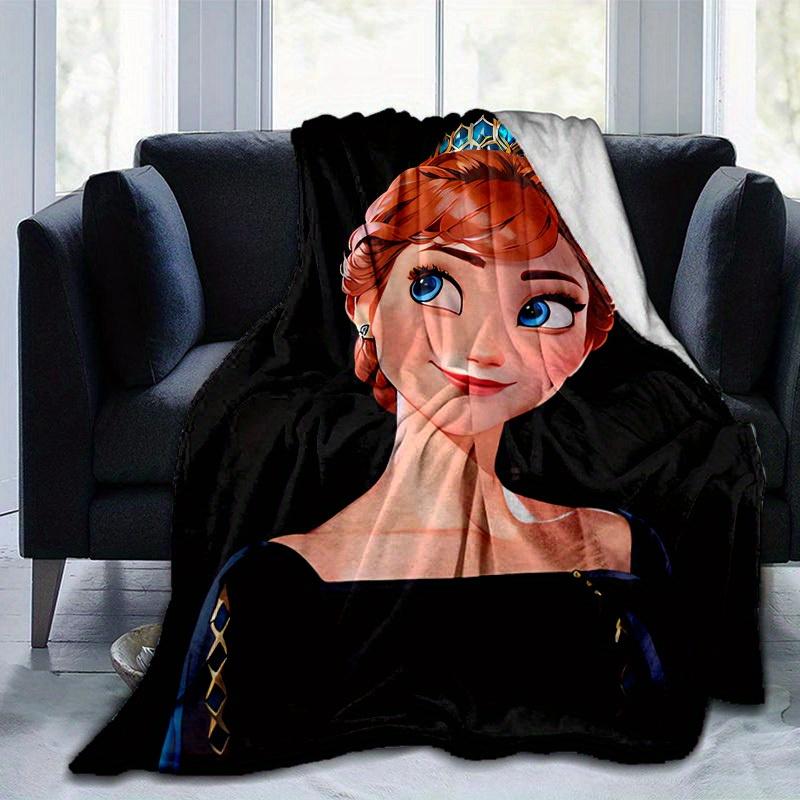 1pc Elsa Frozen Princess Throw Blanket Home Decor, Couch Cover, Outdoor, Gift for Friends, Flannel Blanket, Bedroom, Living Room, Travel