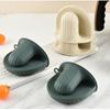 Set mit 2 ergonomischen Küchenhandschuhen, Silikon-Ofenhandschuhe, hitzebeständig, zum sicheren Entnehmen heißer Teller aus der Mikrowelle