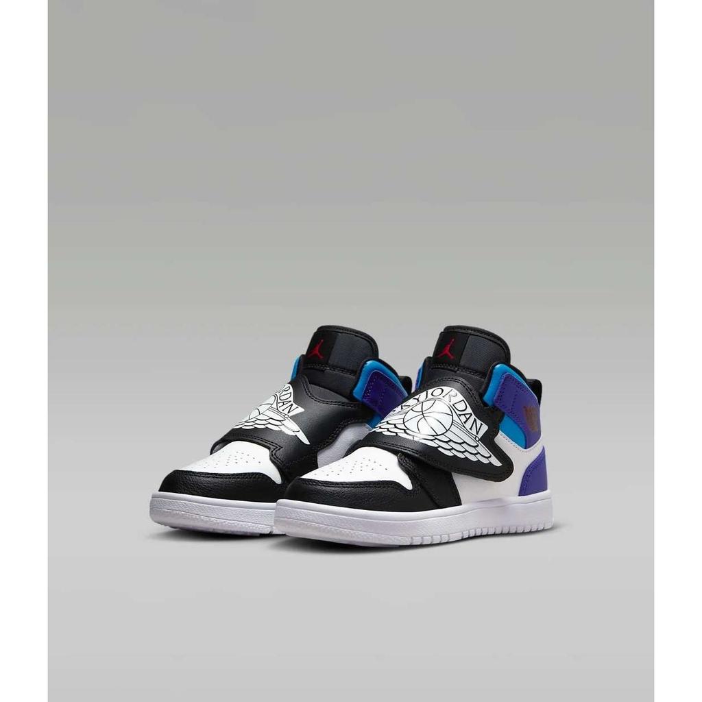 Air Jordan Sky Jordan 1 PS Aqua Kids Sneakers White Black Bright-Concord BQ7197-154