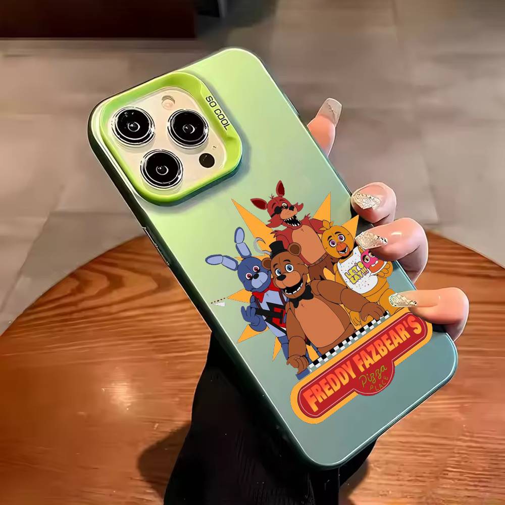 

F-Five Nights at Freddy s Phone Case For iPhone 17 16 15 14 13 12 11 Pro Max Plus Silver candy Matte Cover iPhone12