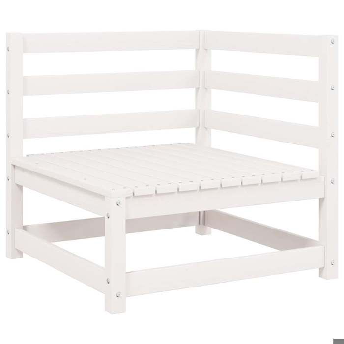 Canapé d'angle de jardin - MAISON EXCLUSIVE - 2 pièces - Blanc - Pin massif - Modulaire