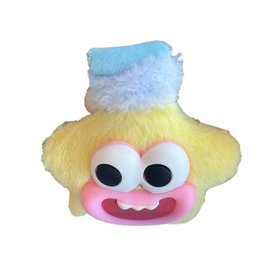 

Брелок в виде мультяшной куклы с большим ртом, брелок в форме звезды, макаронных цветов розовый