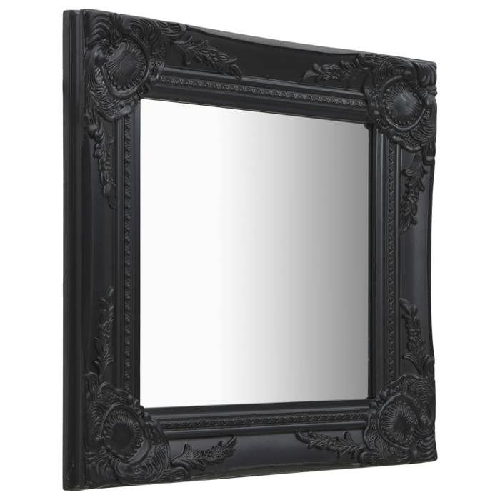 VidaXL Wall Mirror Baroque Style 40x40 Cm Black 320307