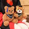 Teddy Bear Graduation Cap Plush Toy With Doctor Hat For Commemorative Gift