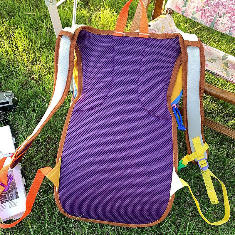 Schoolbag Mori ins new high-value fresh contrasting splicing backpack couple lightweight travel large-capacity backpack