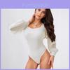 Polyesterový body s kontrastním designem a dlouhými rukávy pro sexy módní nadšence