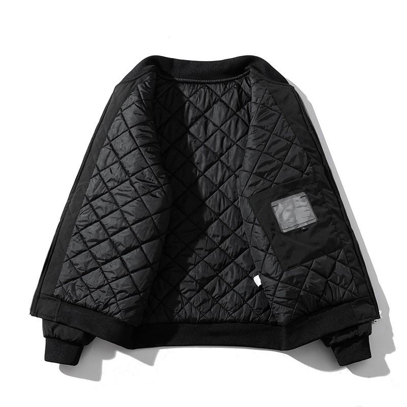 Mens High Street Vintage Embroidered Panda Floral Flight Jacket Loose Casual Baseball Coat Teens