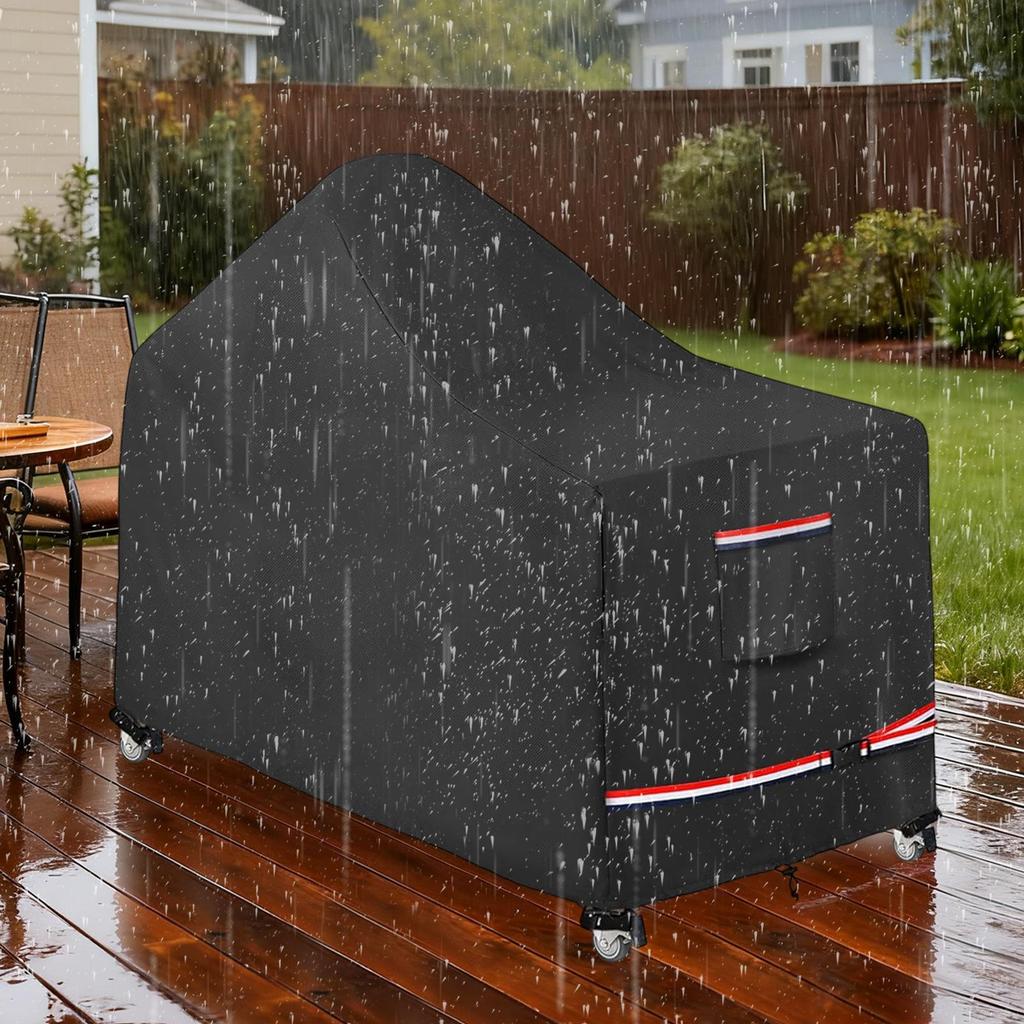 Barbecue Grill Cover 60-inch Heavy Duty Waterproof Garden Supplies BBQ Pit Cover For Outdoor Propane Charcoal Table Cart Pit