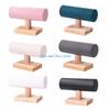HX6F Wooden Display Stand Jewelry Storage Shelf Bracelet Bangles Wristchain