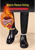 Genuine Leather Men's High-Top Winter Shoes - Warm Cowhide with Thick Velvet Lining