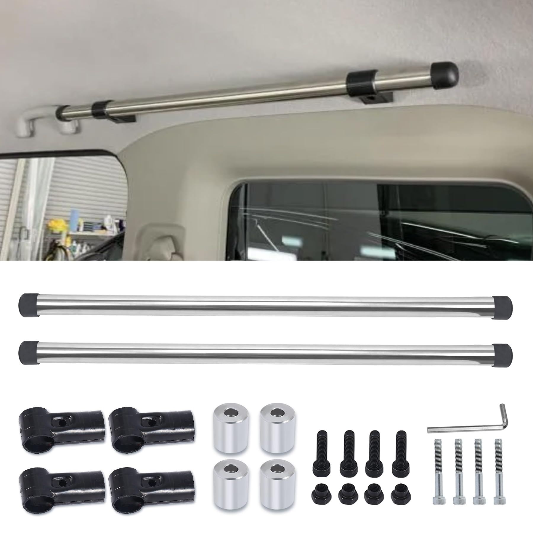 

COBIVI Car Storage Side Bar, Cross Slide Series, For Light Vehicles, Compact Cars, Left 120cm серебряный