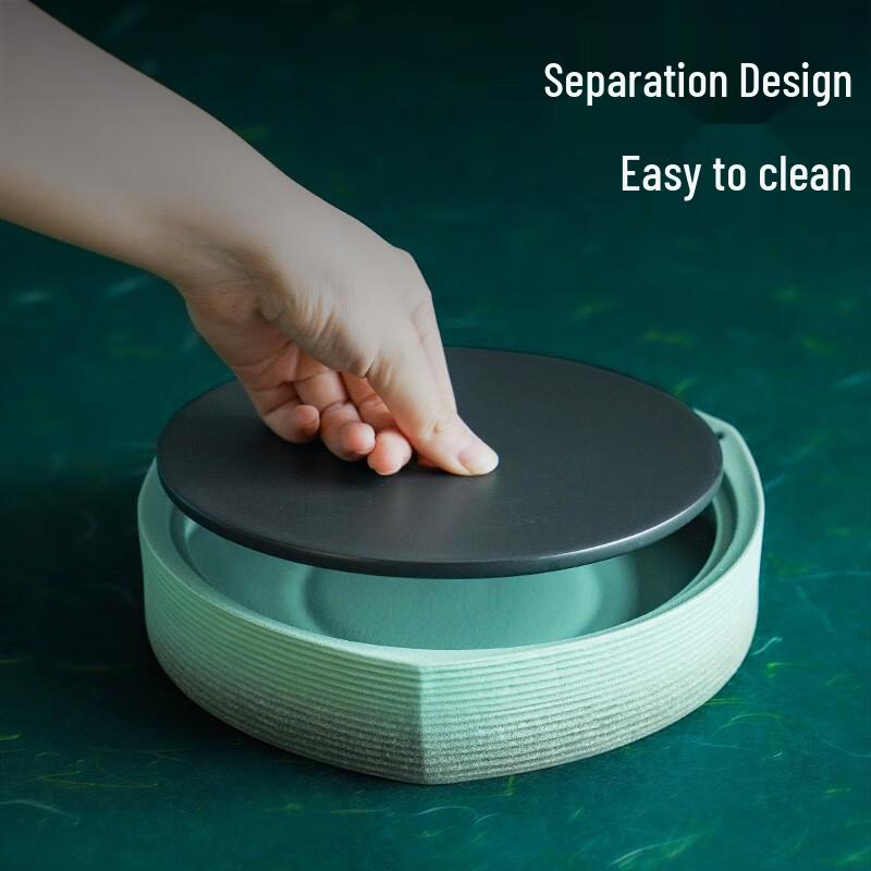 Wanqiantang Lake Green Glaze Ceramic Tea Set (1 Pot, 2 Cups, 1 Tray)