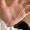 Simple Interlocking Double Layer Ring Necklace for Women - Elegant, Versatile Clavicle Chain