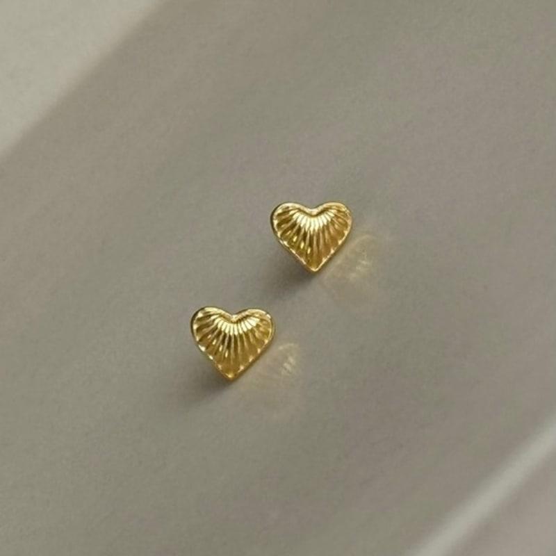 THE BORING Heart Pt Earrings_2colors