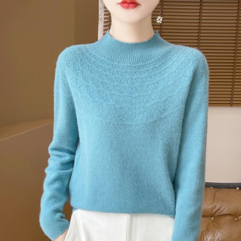 Pulover de cașmir pentru femei cașmir Qinghe 30% cașmir 70% lână cald și la modă versatil toamnă și iarnă