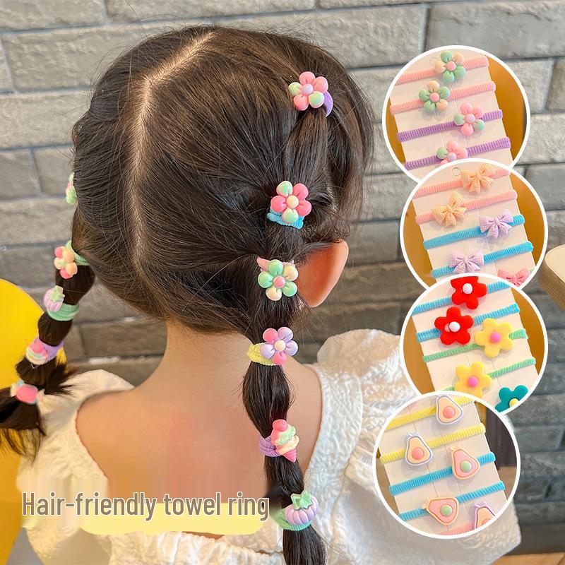 Conjunto de 10 Elásticos de Cabelo Sem Danos para Meninas e Bebês