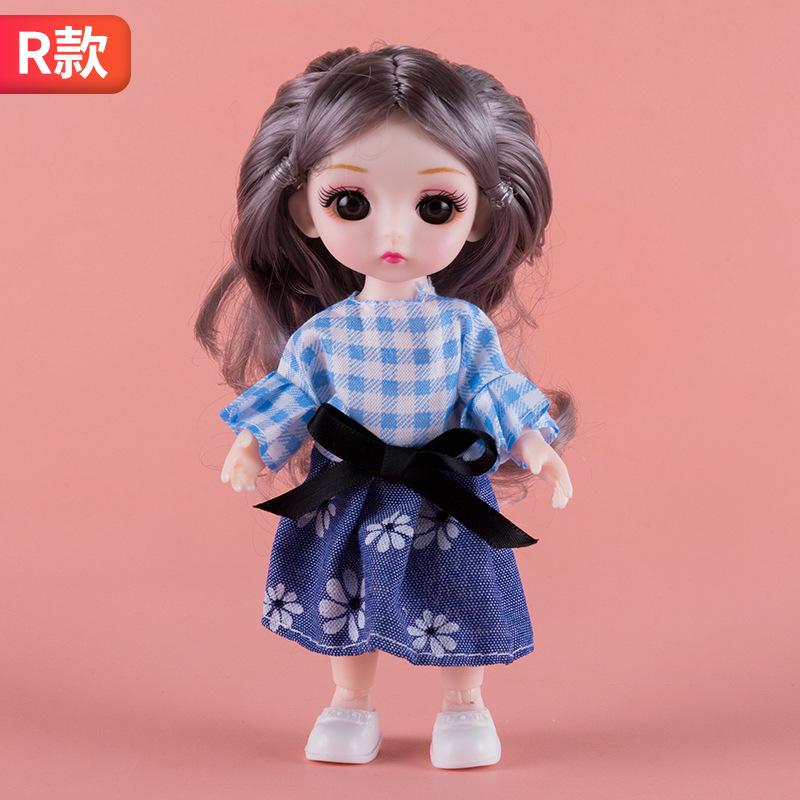 

17Cm Cute Girl Princess Wedding Doll 1/12 With Clothes Diy Toys Joints Movable Fashion Dress Up Figurine Present Kids Bjd Doll Toys
