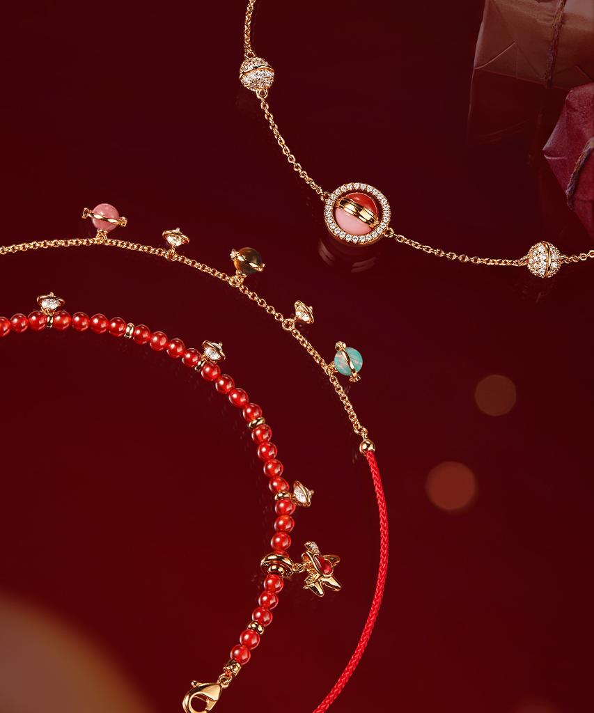 Lola Rose Heliocentric Multi-Pendant Layering Pearl Bracelet