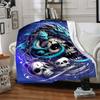 1pc Dragon Skulls Lightweight Flannel Blanket, Comfortable and Warm Blanket, for Office and Camping Sofa Bed, Livingroom192