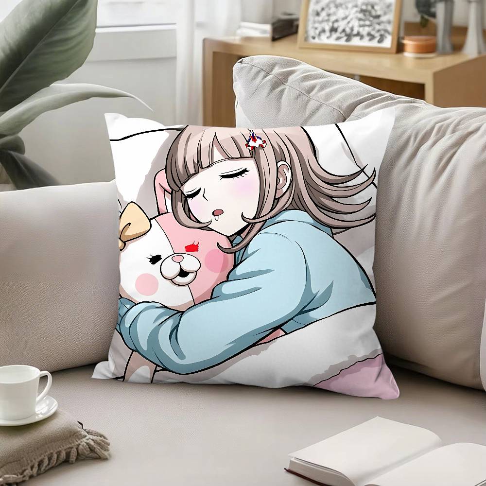 Anime D-Chiaki Nanami Throw Pillow Covers Pattern Cushion Cover Suitable For Sofa Bedroom Car Pillow Cover