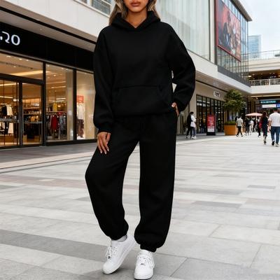 Set 2 Piese Dama Hanorac Pulover cu Mânecă Lungă și Pantaloni de Trening Seturi de Lounge Toamnă Trening Casual cu Buzunar