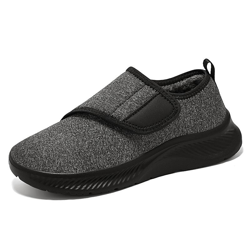 Direct supply of new warm outdoor sports wide last shoes casual velvet cotton shoes non-slip solid color winter shoes