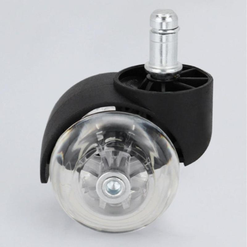 Silent Rubber Office Chair Swivel Caster Wheels 1/5Pcs Universal Easy to Replace Non-Scratch for All Floor Types