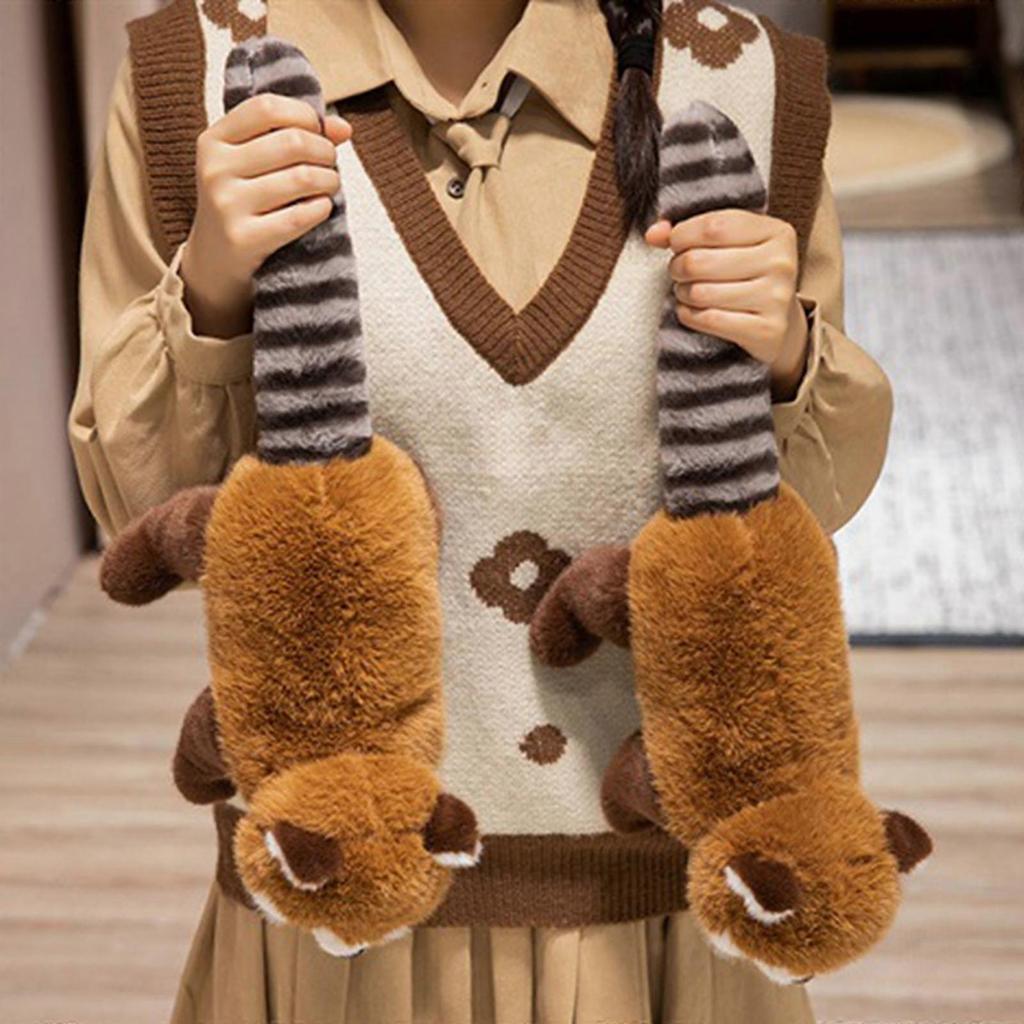 Cute Raccoon Plush Toy Soft Animal Stuffed Toy for Bedroom Holidays Office