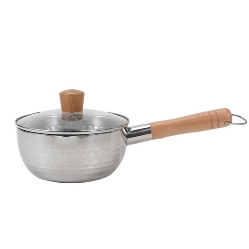 

Кастрюля ZISIZ из нержавеющей стали с деревянной ручкой и крышкой