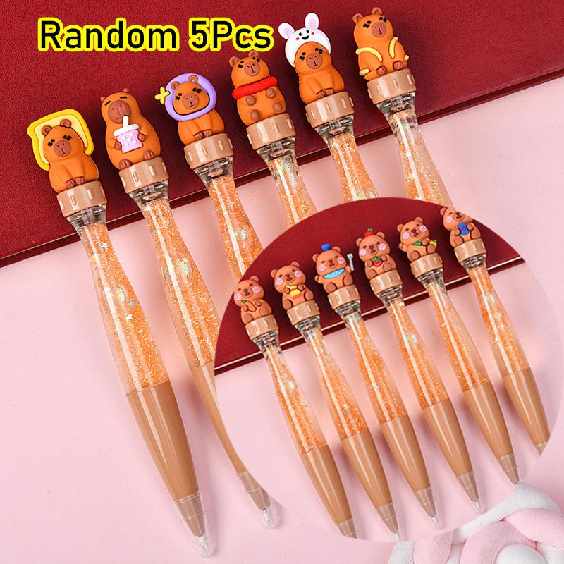

1Pc Creative Capybara Ballpoint Pen Cute 0.5mm Neutral Pens Promotional Gift Office School Supplies Holiday Gifts Random style1Pc