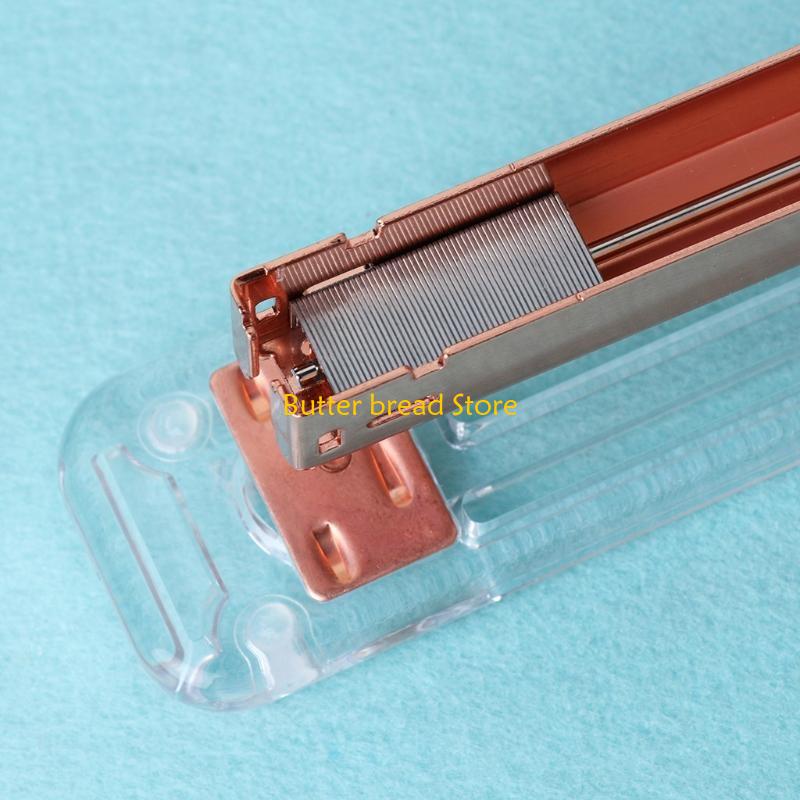 W89C Fashion Rose Gold Stapler Acrylic Metal 24/6 26/6 Practical Manual Staplers Tool