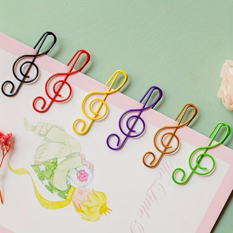 10 Color note shaped paper clips randomly selected