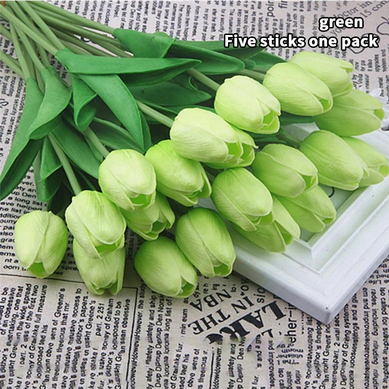 PU-Tulpe Künstliche Blume, Simulationsstrauß, Real Touch, Mini, Weihnachten, Familie, Garten, Hochzeitsdekoration