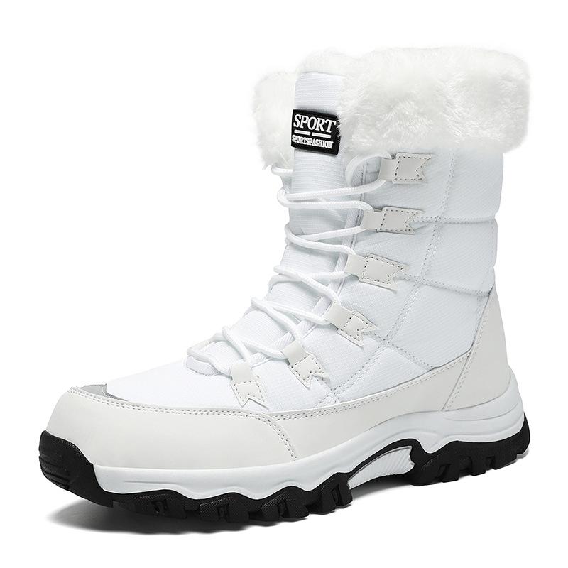 Women's Fleece-Lined High-Top Snow Boots - Warm, Thick, Plus Size Cotton Short Boots for Autumn/Winter Fashion
