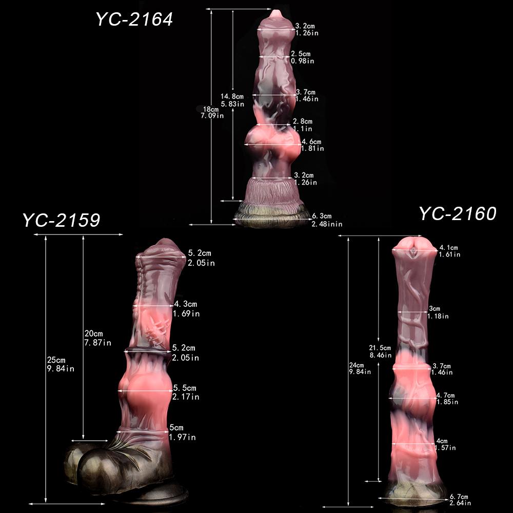 YOCY Knoten Pferde Penis Anal Dildos Vaginal G-Punkt Stimulator Tierischer Penis Silikon Anal Plug Sexspielzeug für Frauen Männer Masturbator