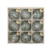 9pcs Transparent Painted Christmas Balls Ornament PET Christmas Tree Pendant  Home Xmas Decor