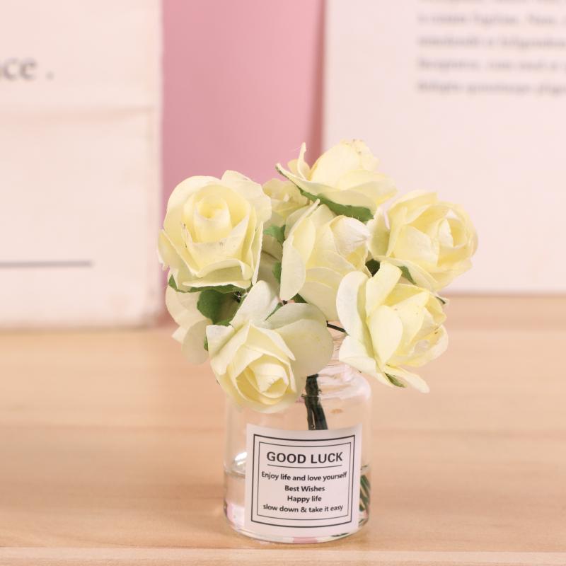 

Украшение для автомобиля Милая имитация вазы с розовыми цветами Украшение приборной панели автомобиля Гаджеты для женщины Автоаксессуары