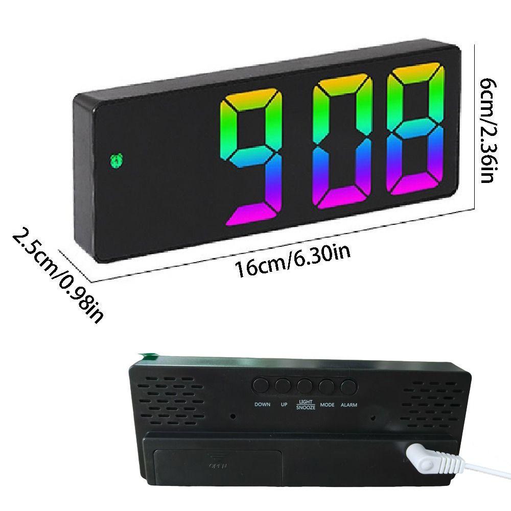 Temperature/Date Display Electronic Table Clock Luminous Mirror Sleep Timer  Student Use