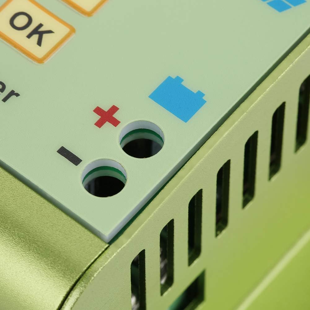 Green Solar Panel Charge,MPT-7210A Aluminum Alloy LCD Display MPPT Solar Panel Charge Controller for Battery