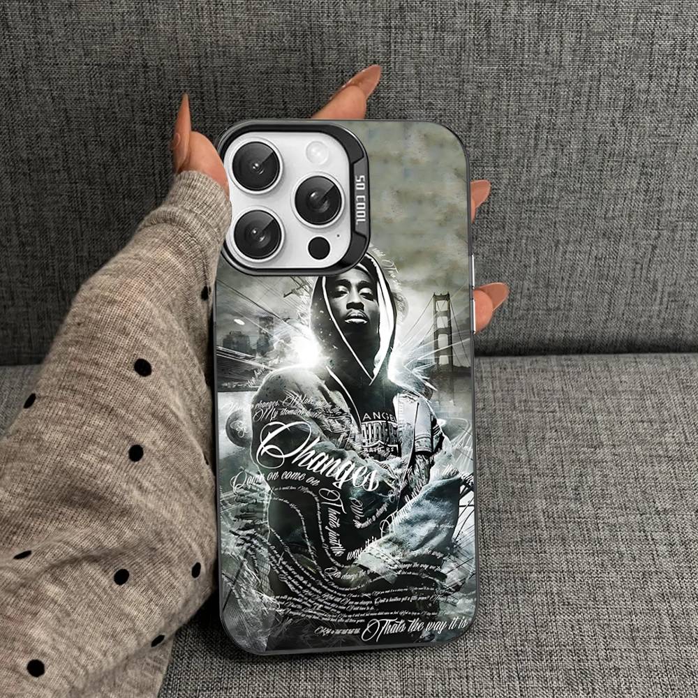 2Pac Hip Hop Singer Phone Cases For IPhone 17 16 15 14 13 12 11 Plus Pro Max Pro Color Matte Cover