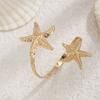 Metal Flower Starfish Arm Bracelet for Women 2026 Spring and Summer New European and American Fashion Influencer Travel Photo Shoot Matching Arm Band