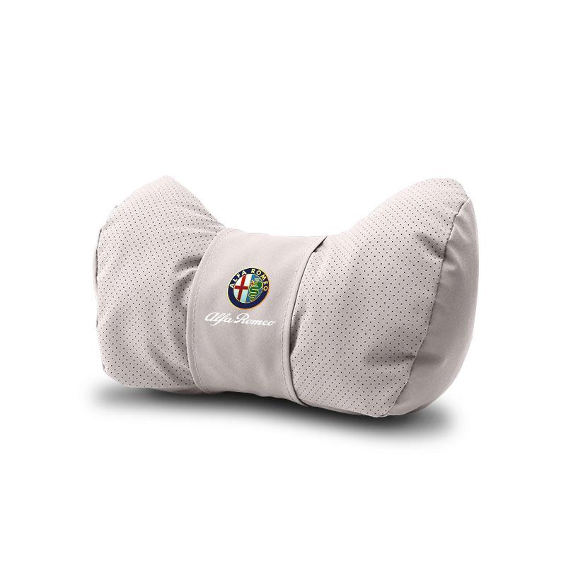 Car Headrest Ox Horn Type Neck Support Pillow For Alfa Romeo Giulietta 159 Mito Giulia Stelvio 147 156 Tonale Brera Disco Volant