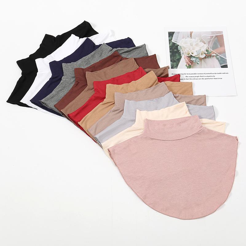 Korean Style Round Base Layer False Collar - All-Season Decorative Accessory