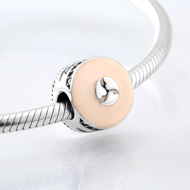 Perles fines en argent sterling 925 de forme ronde La famille est là où l'amour grandit Perles fines à faire soi-même adaptées aux bracelets à breloques originaux Fabrication de bijoux