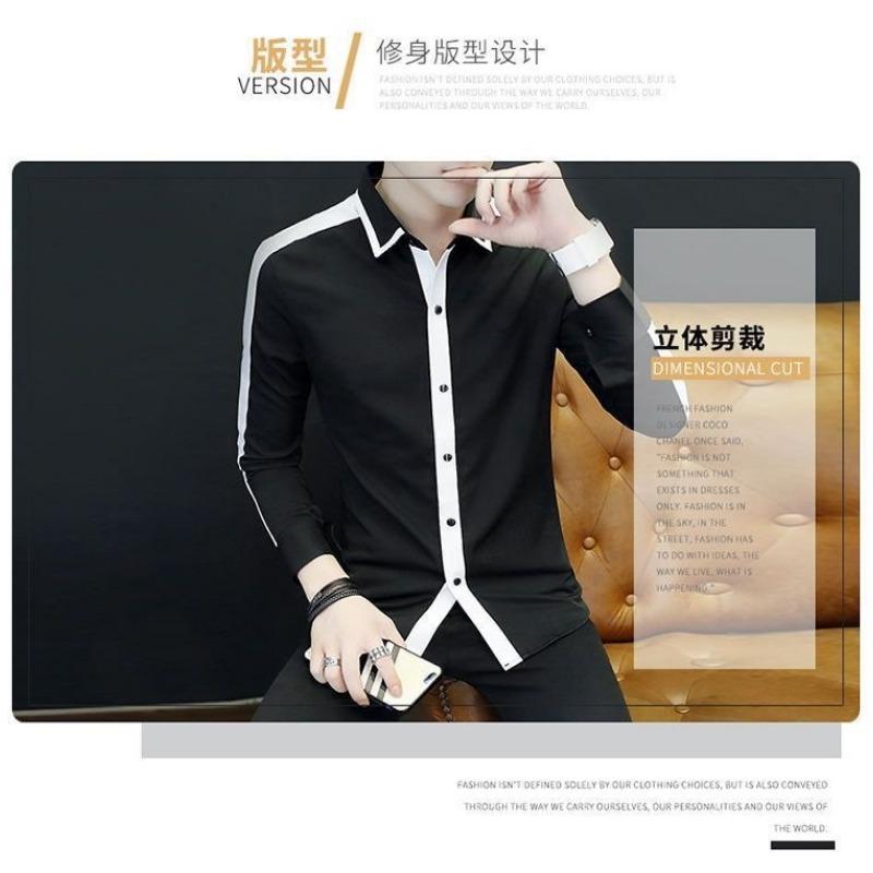 Chemise décontractée à manches courtes rayée coupe ample pour jeunes hommes