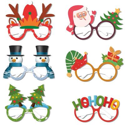 Holiday Glasses Props Add Joy To The Festival Rich And Colorful Festival Photo Props Christmas Tree Decoration Glasses Durable